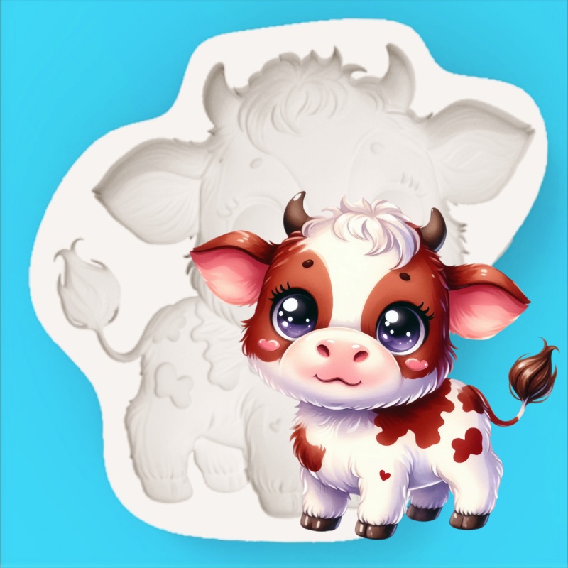 Silicone Mold Baking - Cute Cow-Shaped Mold Cartoon Calf Chocolate