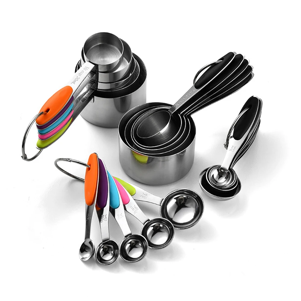 Kitchen Gadgets That Make Life Easier - 5/10Pcs Stainless Steel Measuring Cups And