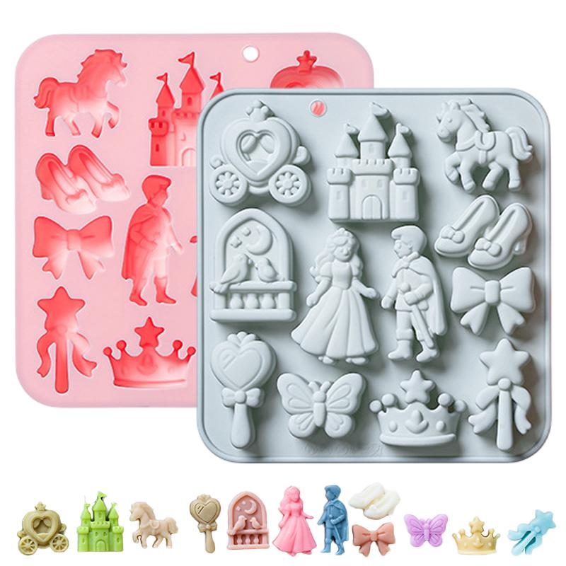 Silicone Mold Baking - 12 Cavity Prince, Princess Silicone Mold