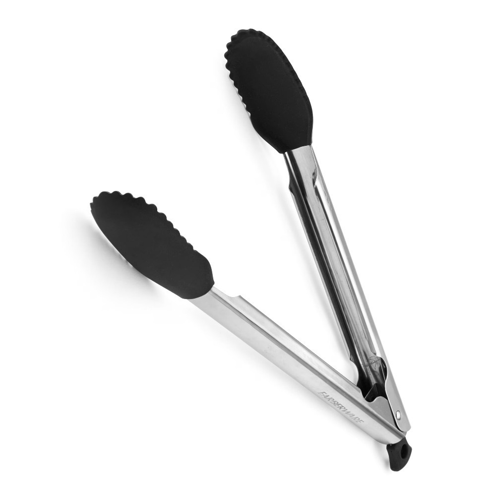 Kitchen Gadgets And Utensils - Silicone Tip Locking Food Tongs 11