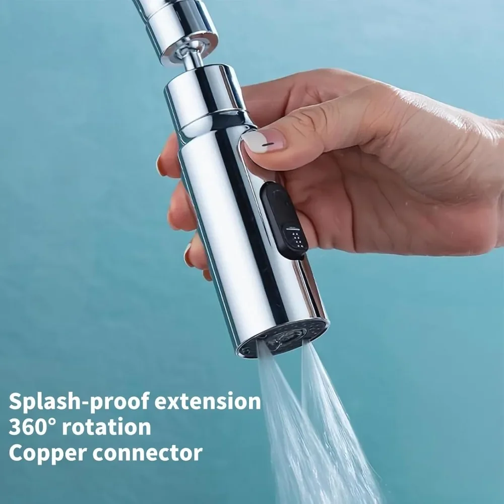 Kitchen Gadgets Mixer - 1pc 3 in1 Flexible Kitchen Faucet