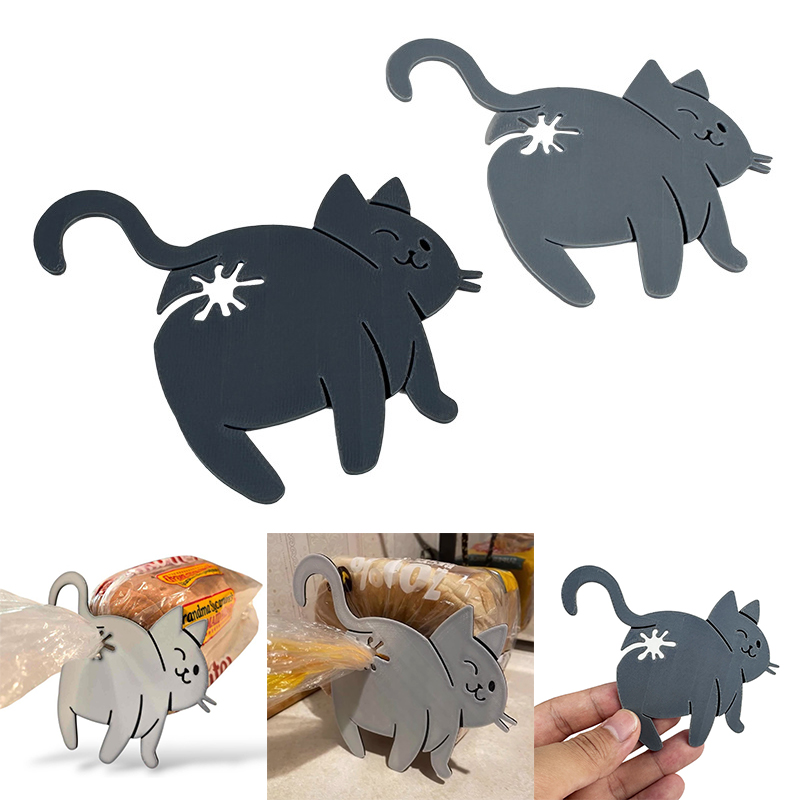 Funny Kitchen Gadgets Gifts - 2pcs Funny Cat Butt Bag Clip,