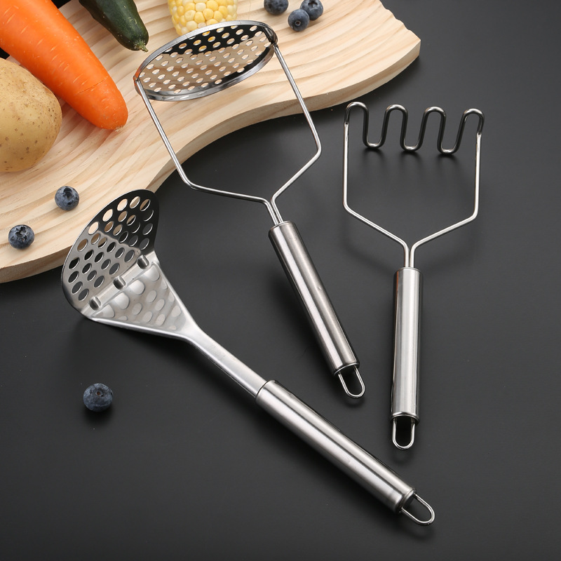 Kitchen Gadgets For Kids - Stainless Steel Potato Masher Manual Fruit