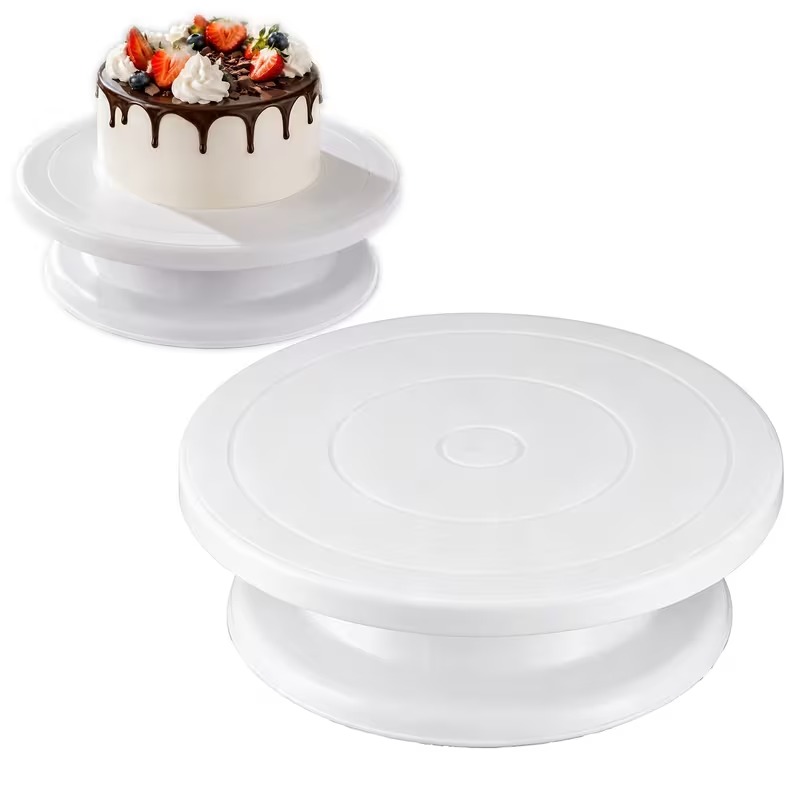 Cake Decorating Turntable - A cake turntable or rotating cake