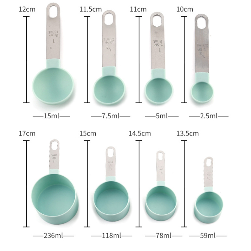 8PCS Measuring Cups Spoons Set - đánh giá và giá Kitchen Gadgets And Utensils
