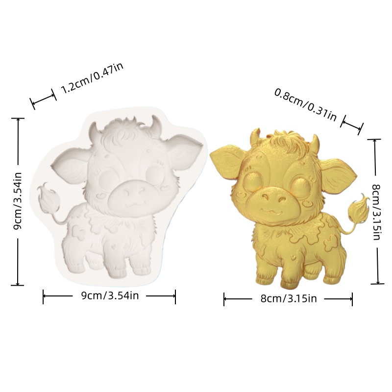 Cute Cow-Shaped Mold Cartoon C - đánh giá và giá Silicone Mold Baking