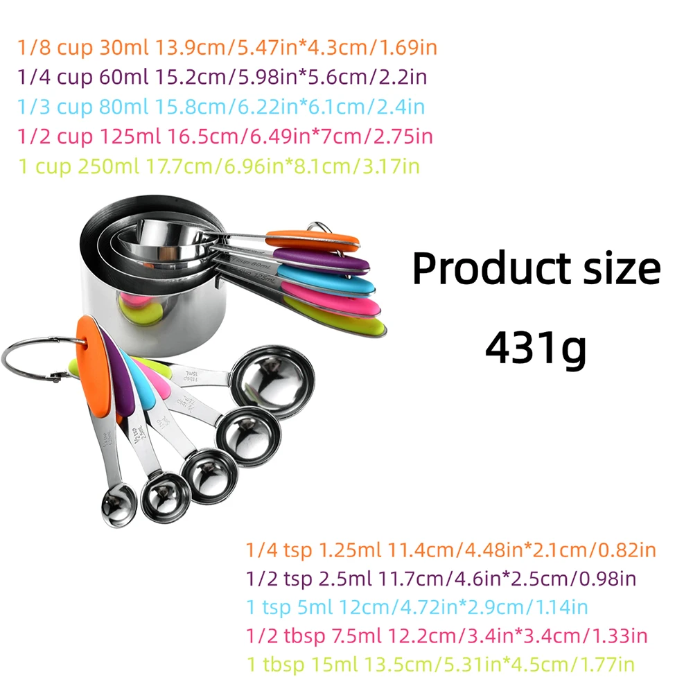 5/10Pcs Stainless Steel Measur - đánh giá và giá Kitchen Gadgets That Make Life Easier