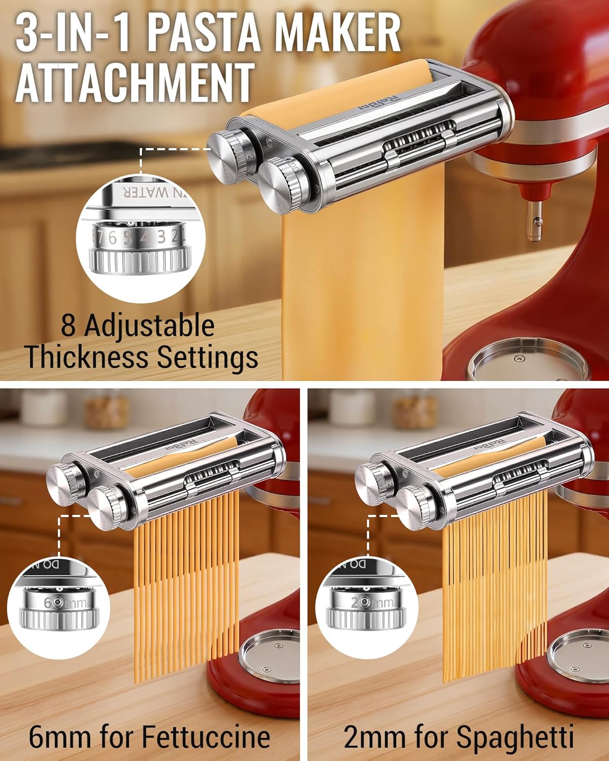 KitchenAid Mixer 3-in-1 Pasta  - đánh giá và giá Kitchen Gadgets Mixer