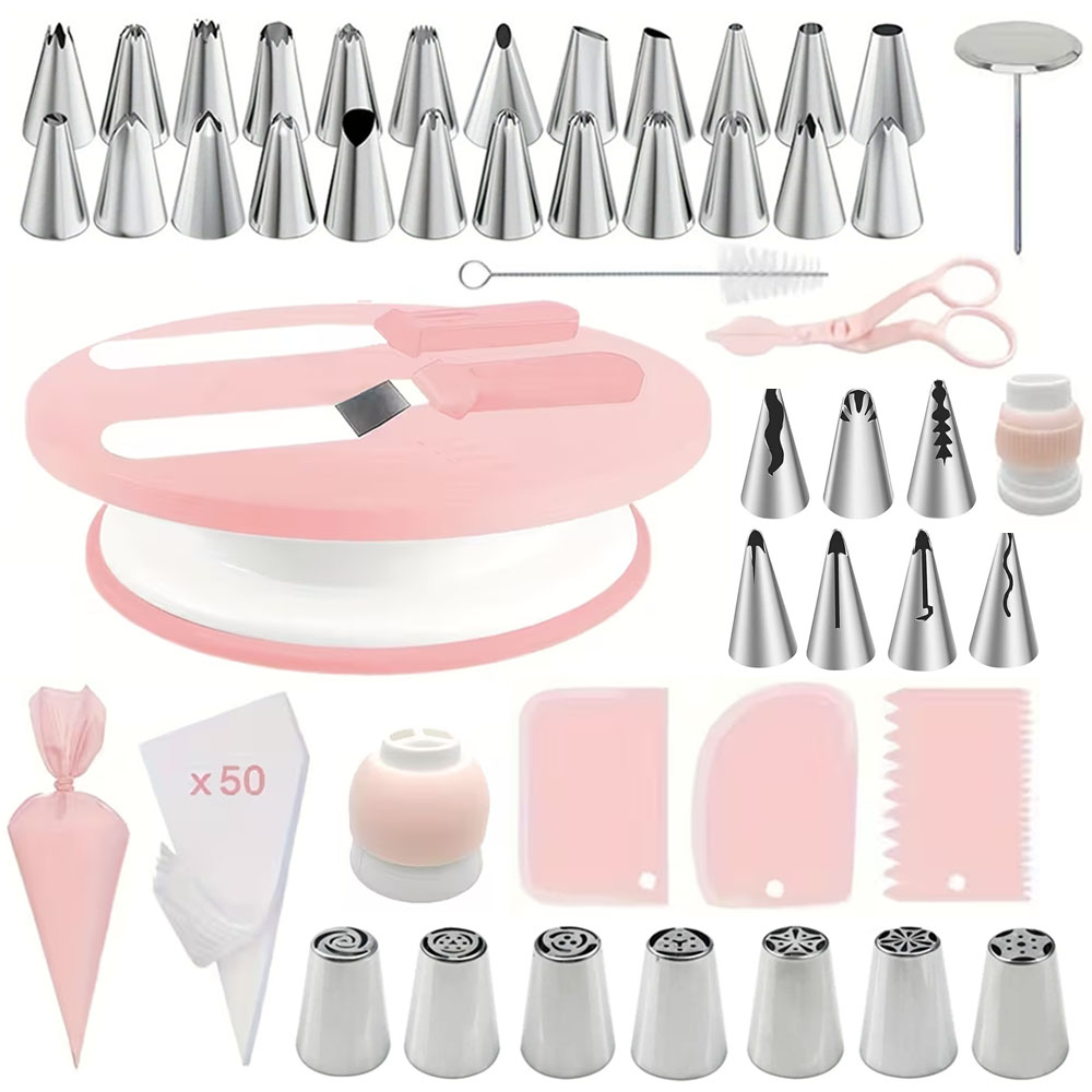 100Pcs Cake Decorating Kit,Com - đánh giá và giá Cake Decorating Turntable