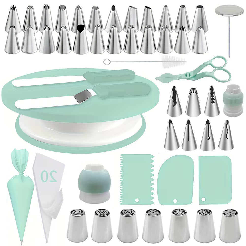 100Pcs Cake Decorating Kit,Com - đánh giá và giá Cake Decorating Turntable