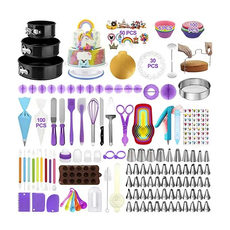 Hot sale 407Pcs Baking Tool Se - đánh giá và giá Cake Decorating Turntable
