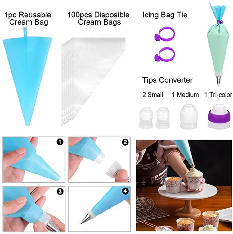 Hot sale 407Pcs Baking Tool Se - đánh giá và giá Cake Decorating Turntable