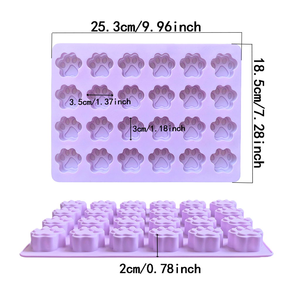1pc 24 hole cat paw shaped cho - đánh giá và giá Silicone Mold Baking