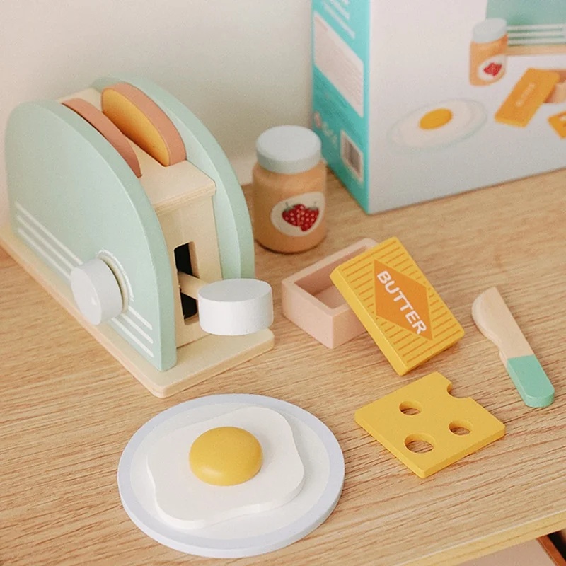Wooden Simulation Toaster Toy  - đánh giá và giá Kitchen Gadgets For Kids