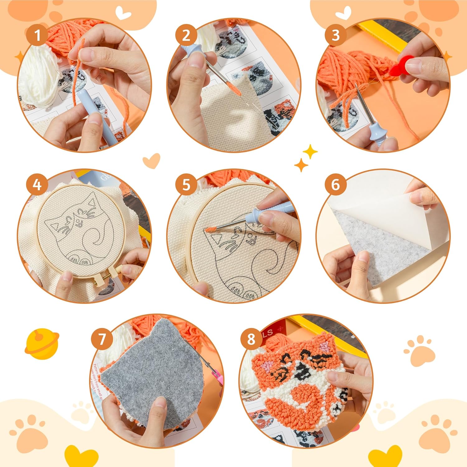 6pcs Punch Needle Embroidery K - đánh giá và giá Kitchen Gadgets Crossword