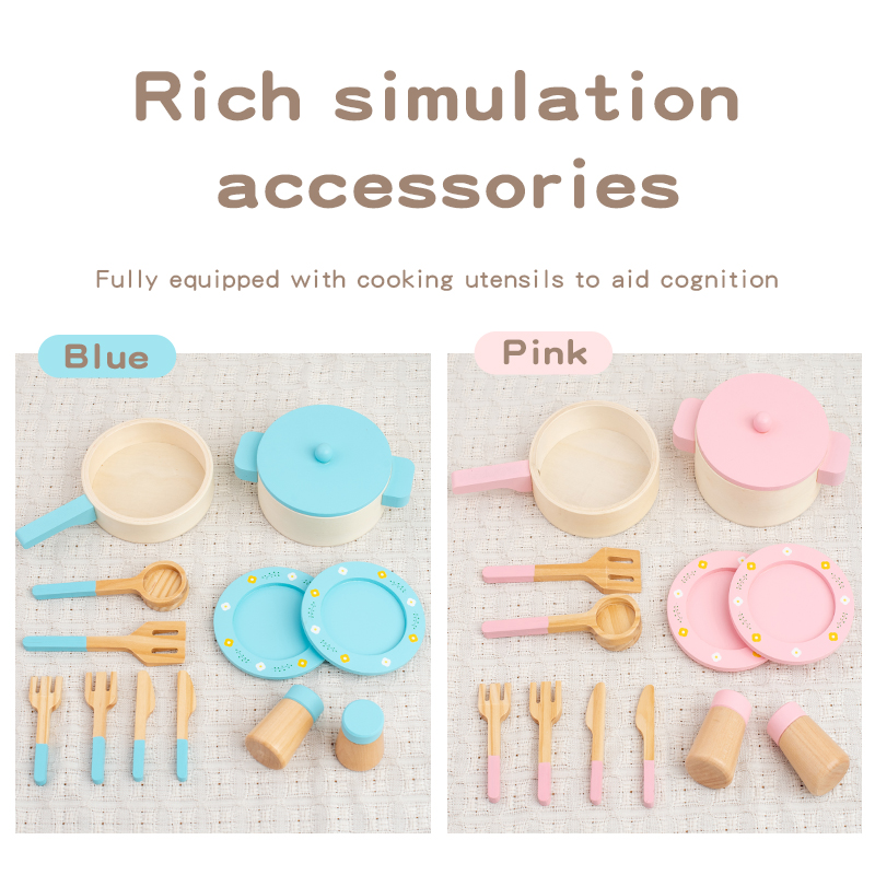 Wooden Kitchen Play Set for Ki - đánh giá và giá Kitchen Gadgets For Kids