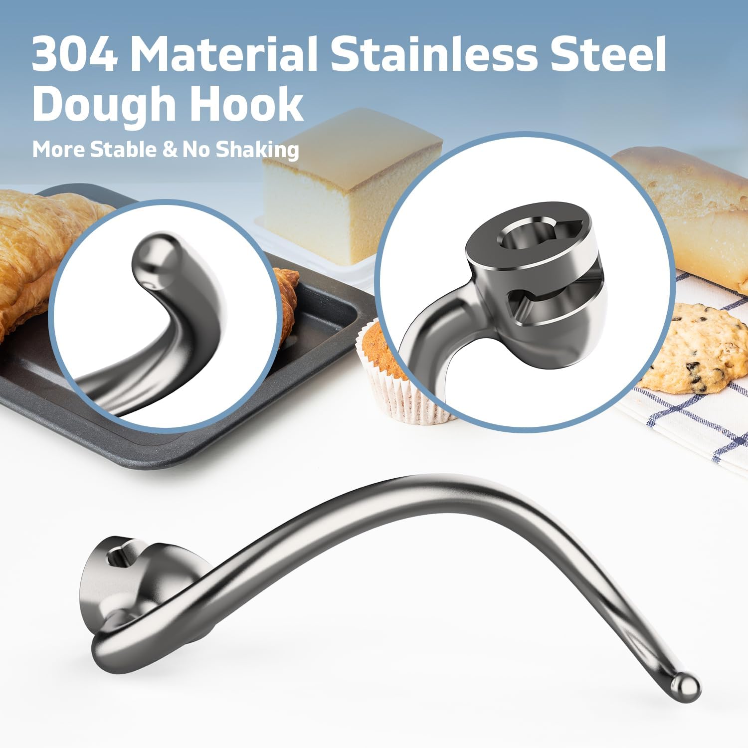 Stainless Steel Dough Hook for - đánh giá và giá Kitchenaid Mixer Pro 600