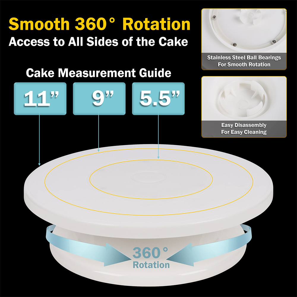 6pcs Cake Turntable with 2 Fro - đánh giá và giá Cake Decorating Turntable