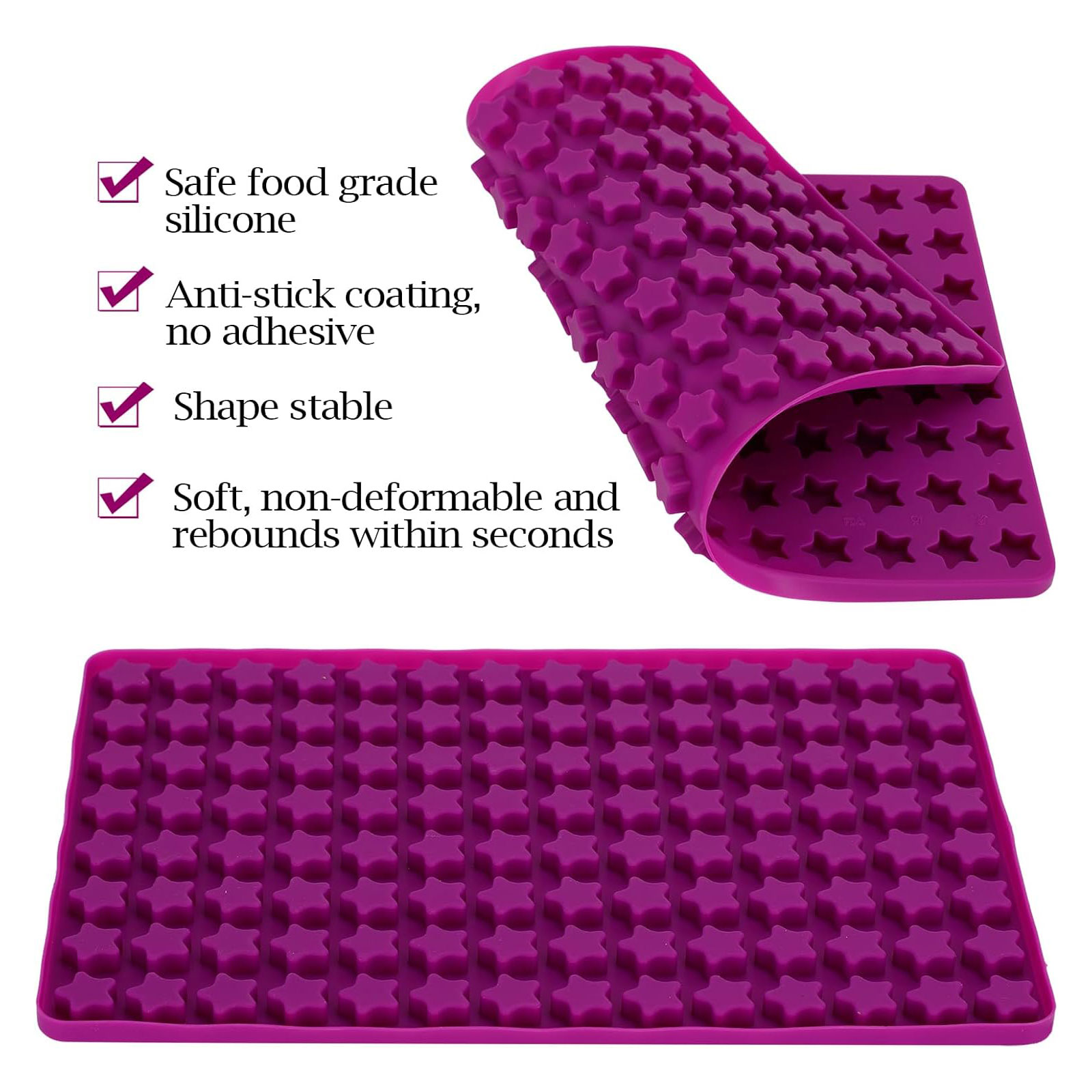 112 Cavity Mini Star Silicone  - đánh giá và giá Silicone Mold Baking