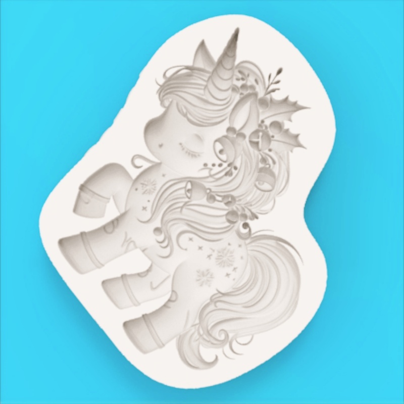 Christmas Unicorn Pony Silicon - đánh giá và giá Silicone Mold Baking