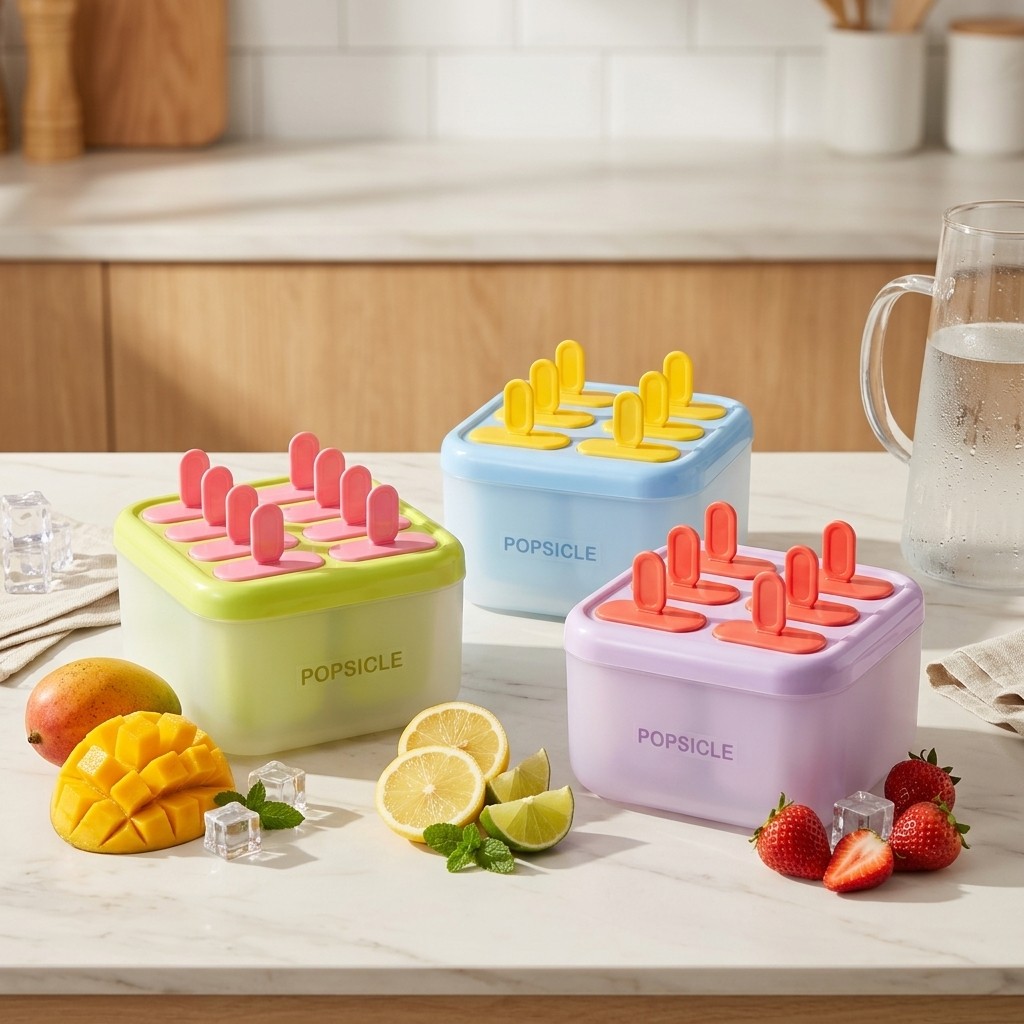 8 Grids Plastic Popsicle Molds - đánh giá và giá Kitchen Gadgets For Kids
