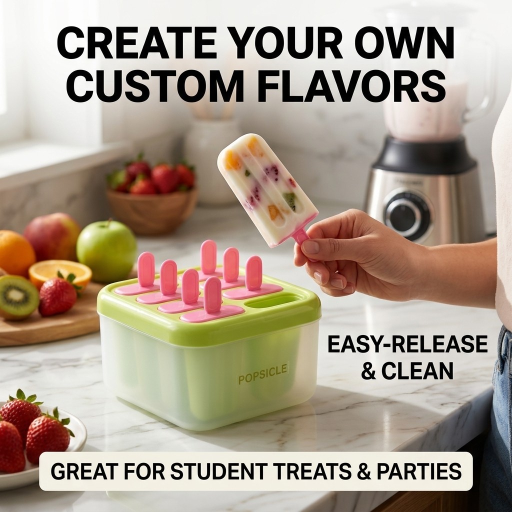 8 Grids Plastic Popsicle Molds - đánh giá và giá Kitchen Gadgets For Kids