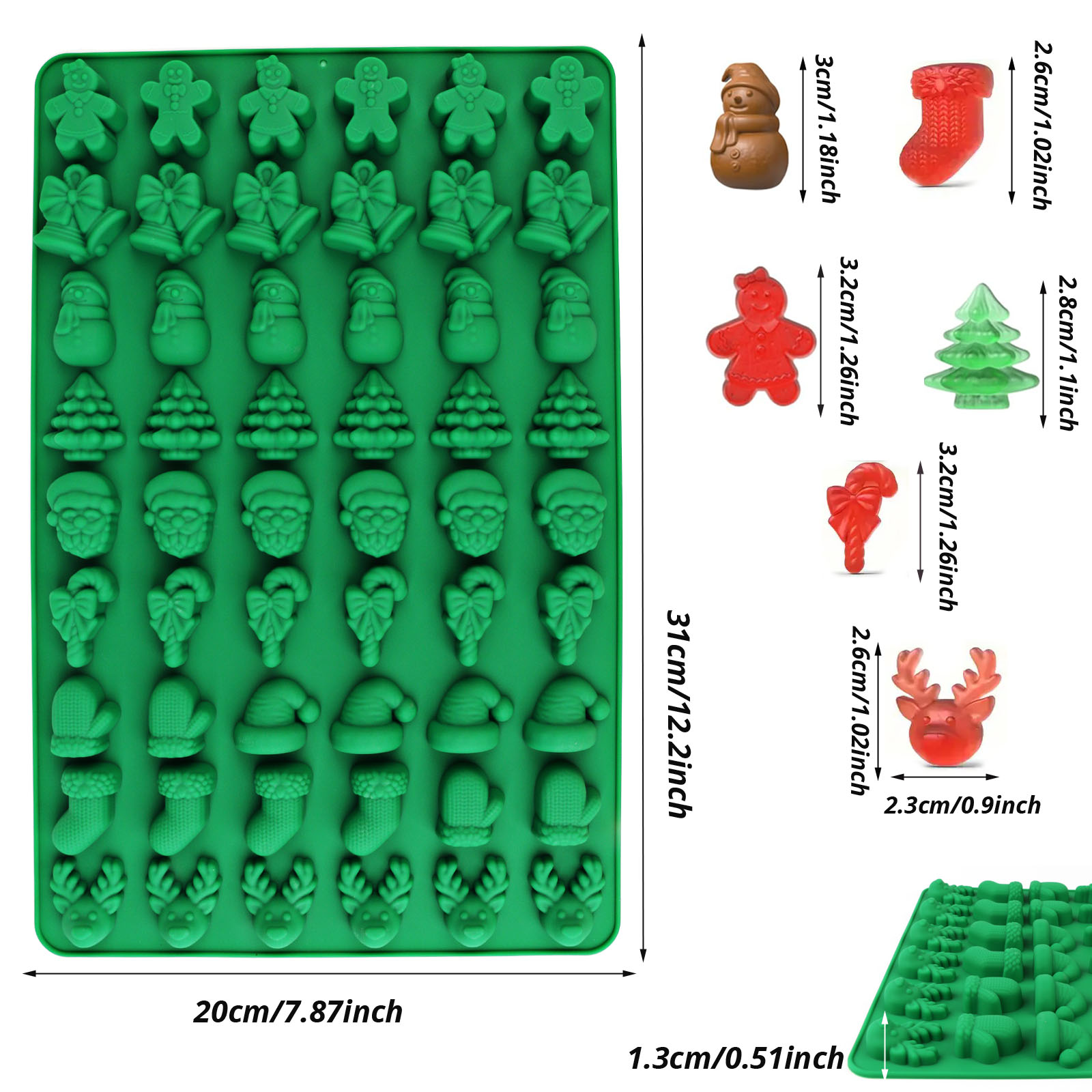 Four Types of Christmas-Themed - đánh giá và giá Silicone Mold Baking