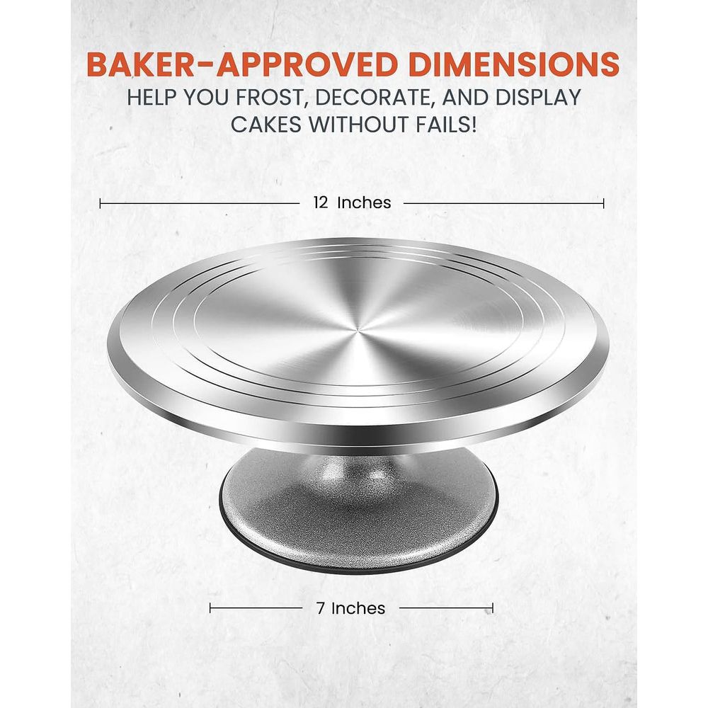 12 Inch Alloy Revolving Cake S - đánh giá và giá Cake Decorating Turntable