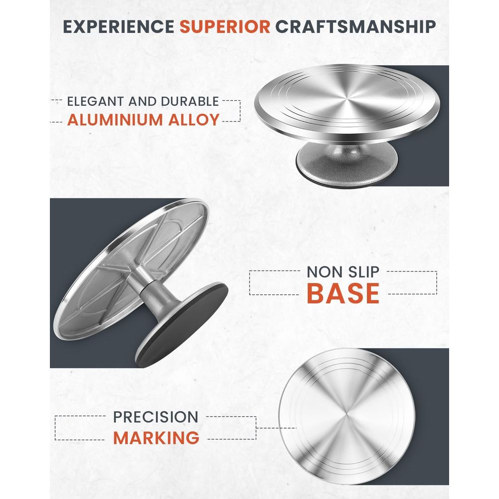 12 Inch Alloy Revolving Cake S - đánh giá và giá Cake Decorating Turntable