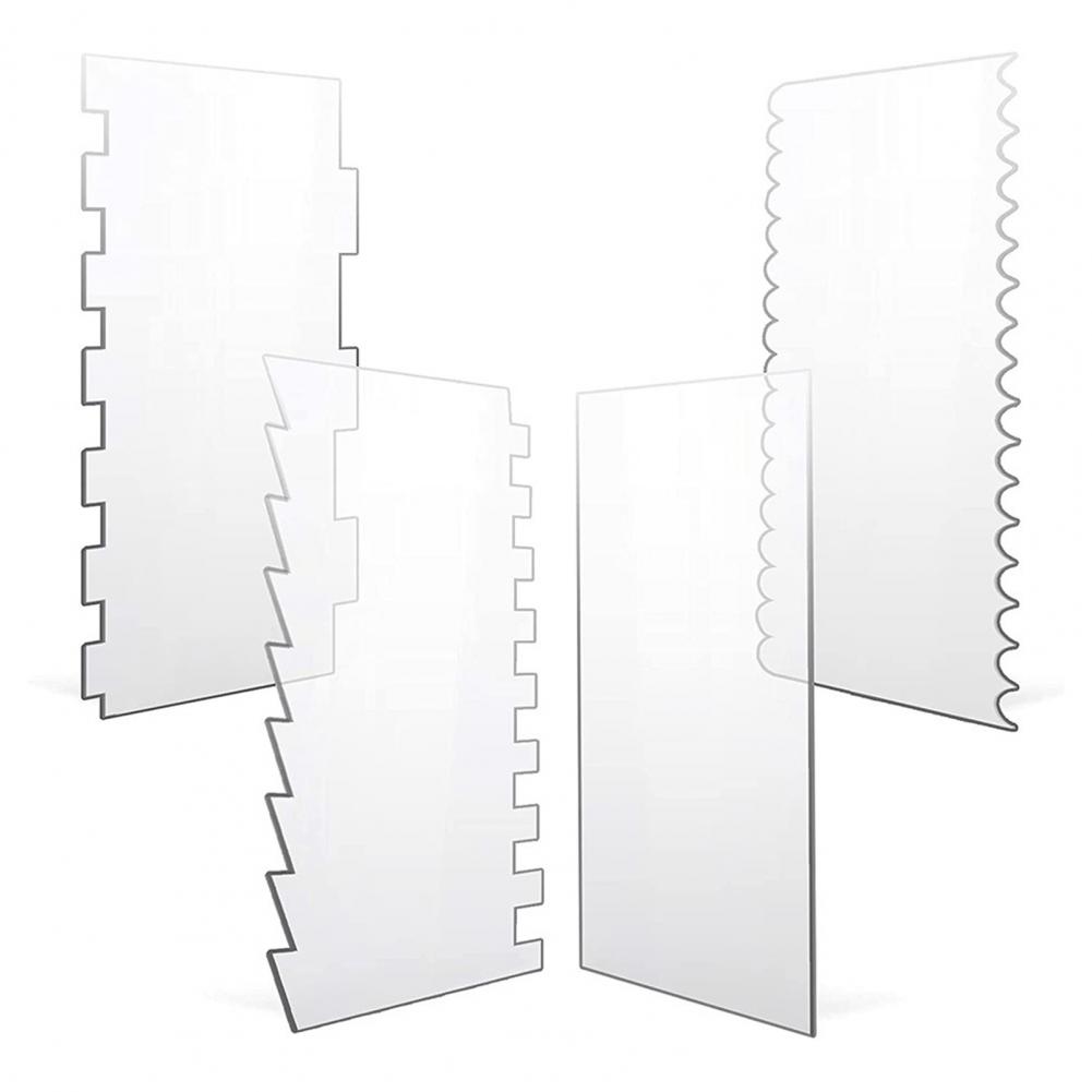 Cake Comb Set 4pcs Acrylic Cak - đánh giá và giá Cake Decorating Turntable