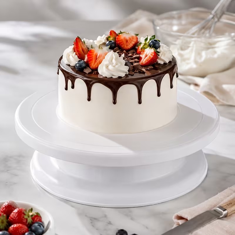 A cake turntable or rotating c - đánh giá và giá Cake Decorating Turntable