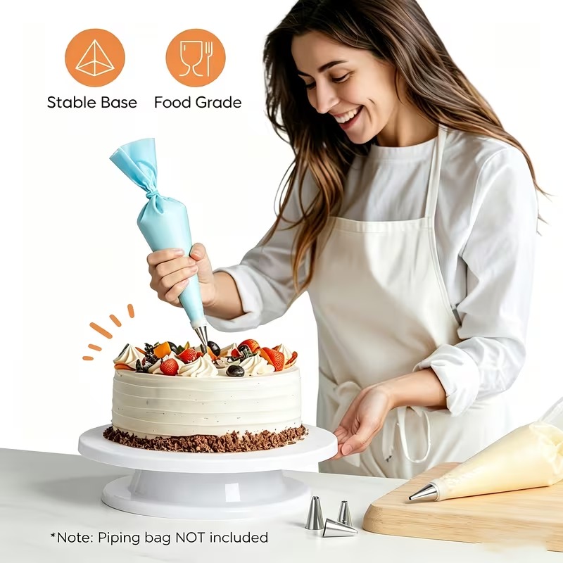 A cake turntable or rotating c - đánh giá và giá Cake Decorating Turntable